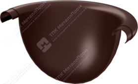 Заглушка желоба Аквасистем 150 RAL8017 шоколад