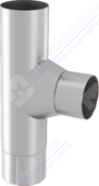 Тройник трубы Аквасистем 90 RR21 светло-серый