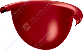 Заглушка желоба Аквасистем 125 полукруглая RR29 красный