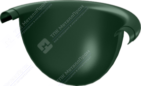 Заглушка желоба Аквасистем 125 RAL6005 зеленый мох