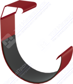 Соединитель желоба Аквасистем 150 RR28 темно-красный