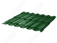 Металлочерепица МЧ2 Монтеррей Макси 0,45 ПЭ RAL6005 зеленый мох