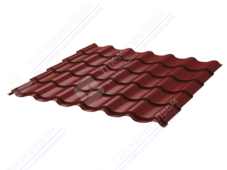 Металлочерепица МЧ2 Монтеррей Ретро 0,45 ПЭ RAL3009 красный оксид