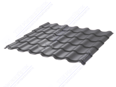 Металлочерепица МЧ2 Монтеррей Ретро 0,45 ПЭ RAL7024 серый графит