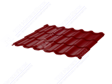 Металлочерепица МЧ2 СуперМонтеррей 0,4 1,18 3,3м ПЭ RAL3005 красное вино