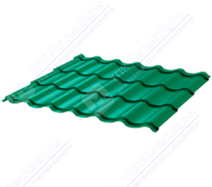 Металлочерепица МЧ2 СуперМонтеррей 0,4 ПЭ RAL6029 зеленая мята