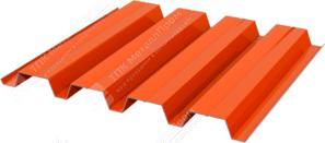Профнастил полимер Н60 0,7 845/902 ПЭ RAL2004 оранжевый