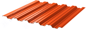 Профнастил полимер НС35 0,7 1000/1060 ПЭ RAL2004 оранжевый