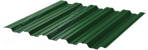 Профнастил полимер НС35 0,7 1000/1060 ПЭ RAL6002 зеленый лист