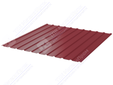 Профнастил полимер С10 0,45 1130/1155 ПЭ RAL3003 рубин