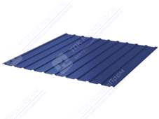 Профнастил полимер С10 0,45 1130/1155 обратная прокатка ПЭ RAL5002 ультрамарин