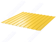 Профнастил полимер С10 0,45 1130/1155 ПЭ RAL1018 цинково-желтый