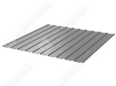 Профнастил полимер С10 0,45 1130/1155 обратная прокатка ПЭ RAL7004 сигнально-серый