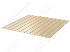 Профнастил полимер С10 0,7 1130/1155 ПЭ RAL1014 слоновая кость