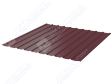 Профнастил полимер С10 0,7 1130/1155 ПЭ RAL3005 красное вино