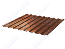 Профнастил полимер СП20 0,45 1100/1150 ДПП G6W110P темное дерево