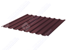 Профнастил полимер СП20 0,45 ТУ 1,15м 6м ПЭ RAL3005 красное вино