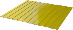 Профнастил полимер С8 0,4 1150/1200 ПЭ RAL1018 цинково-желтый