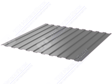Профнастил полимер С8 0,45 1150/1200 ПЭ RAL7004 сигнально-серый