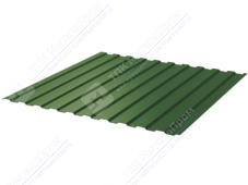 Профнастил полимер С8 0,45 ТУ 1150/1200 ПЭ RAL6002 зеленый лист