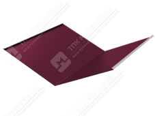 Планка ендовы нижняя 298 298 0,45 3м стандарт ПЭ RAL3005 красное вино К-510