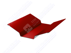 Планка ендовы верхняя 86 80 0,4 2м стандарт ПЭ в пленке RAL3011 коричнево-красный К-508