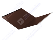 Планка ендовы нижняя 298 298 0,4 2м стандарт ПЭ в пленке RAL8017 шоколад К-510