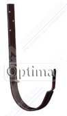 Держатель желоба GrandLine Optima 125 длинный RAL8017 шоколад