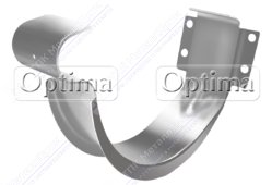 Держатель желоба GrandLine Optima 125 короткий RAL9003 сигнально-белый