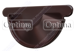 Заглушка желоба GrandLine Optima 125 RAL8017 шоколад