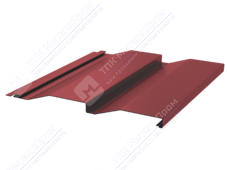 Сайдинг кораб доска 228/255 0,4 ПЭ RAL3011 коричнево-красный