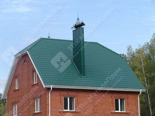 Металлочерепица Монтеррей п/э RAL 6005 (зелёный мох) 0,5 мм