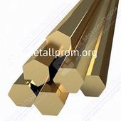 Бронзовый шестигранник БрАМц9-2 27шгр