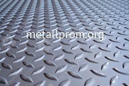 Лист нержавеющий горячекатаный, рифленый AISI 304 (08Х18Н10) 6х1000х2000 мм