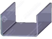 Гнутый П-образный профиль (швеллер) 60х26х2,5 мм
