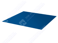 Лист с полимерным покрытием 0,45х1250х2000 мм ТУ ПЭ в пленке RAL5005 сигнально-синий