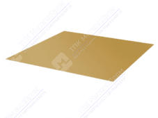 Лист с полимерным покрытием 0,5 мм ПЭ в пленке RAL1036 золото