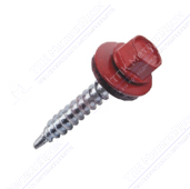 Саморез 4,8 29 KPcZP с прокладкой RAL3011 коричнево-красный