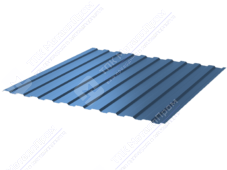 Профнастил полимер С8 0,45 1150/1200 ПЭ RAL5012 голубой