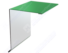 Планка торцевая 95 120 15 0,4 2м стандарт ПЭ в пленке RAL6021 бледно-зеленый К-506