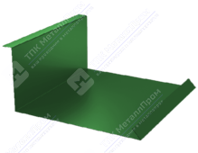 Планка примыкания нижняя 122 250 0,4 2м стандарт ПЭ RAL6002 зеленый лист К-502
