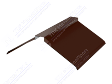 Планка конька плоского простого 150 150 0,4 2м стандарт ПЭ RAL8017 шоколад К-511