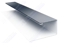 Планка завершающая сложная 30 25 45 0,45 2м ПЭ RAL7024 серый графит К-714