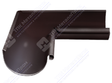 Угол желоба GrandLine 125 внутренний металл RAL8017 шоколад