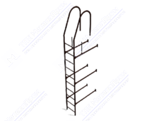 Лестница BORGE 3м фасадная RAL8017 шоколад