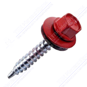 Саморез 4,8 29 KPcZP с прокладкой RAL3003 рубин