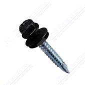 Саморез 4,8 29 KPcZP с прокладкой RAL9005 черный антрацит