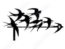 Флюгер BORGE Ласточки 700 435 RAL9005 черный антрацит