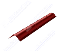 Конек металлочерепичный 0,45 2м стандарт ПЭ RAL3011 коричнево-красный К-513