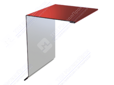 Планка ветровой доски 95 120 15 0,45 3м стандарт ПЭ RAL3003 рубин К-507